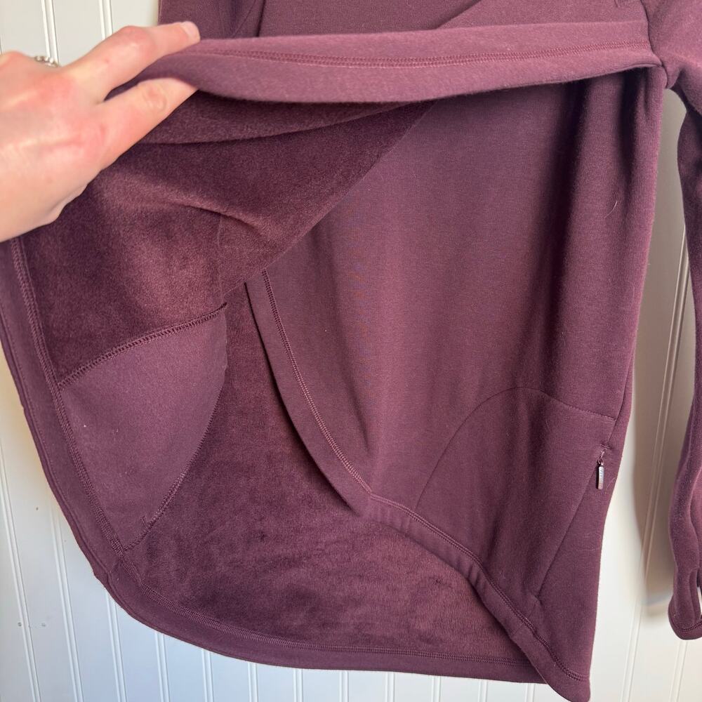 Athleta Cozy Karma Asym Pullover Deep Crocus Violet Sweater Women’s Size XS - Picture 10 of 11